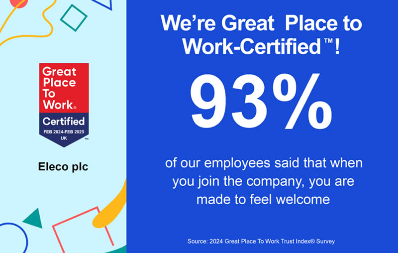 We're a great place to work certified. 