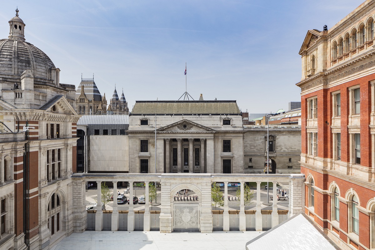 Sackler Courtyard, the new entrance to the Victoria and Albert Museum