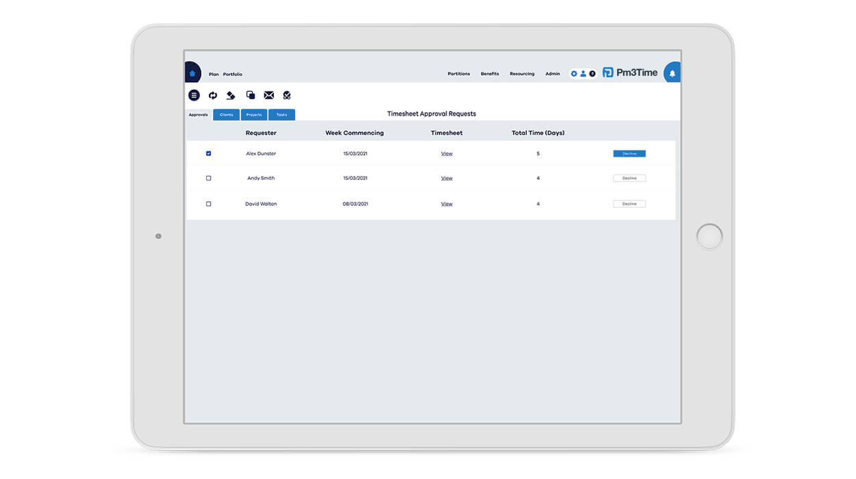 Simple Timesheet Approvals