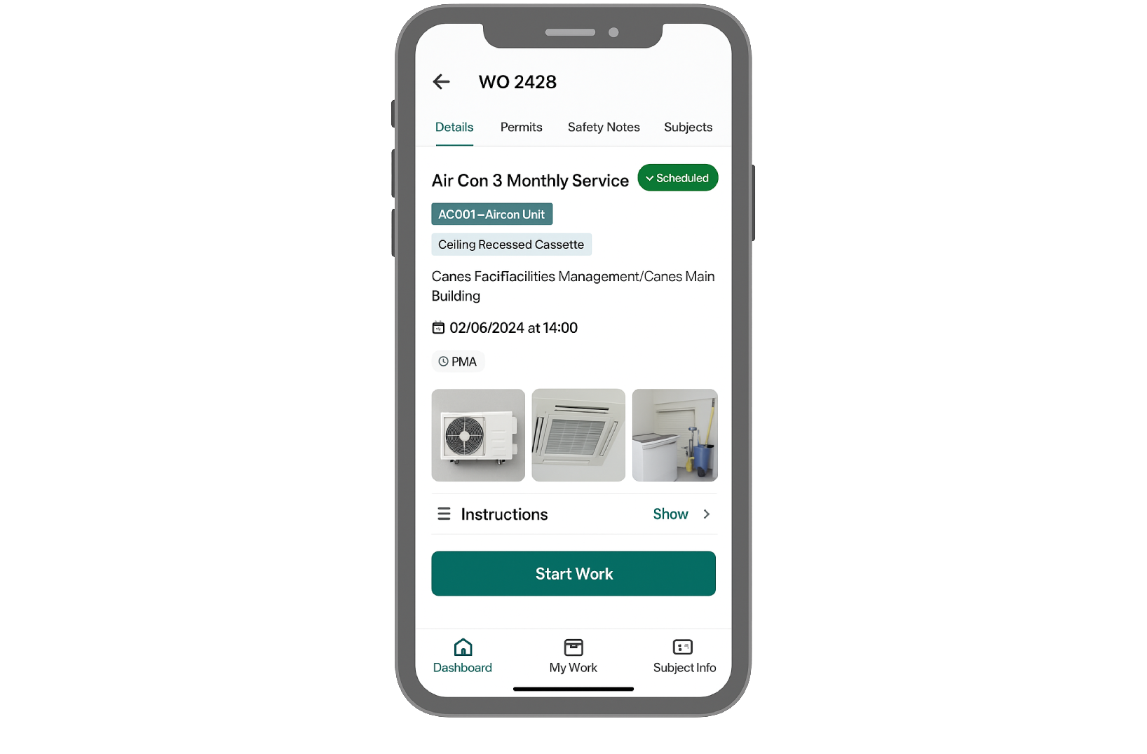 Mobile Phone CMMS App ShireSystem